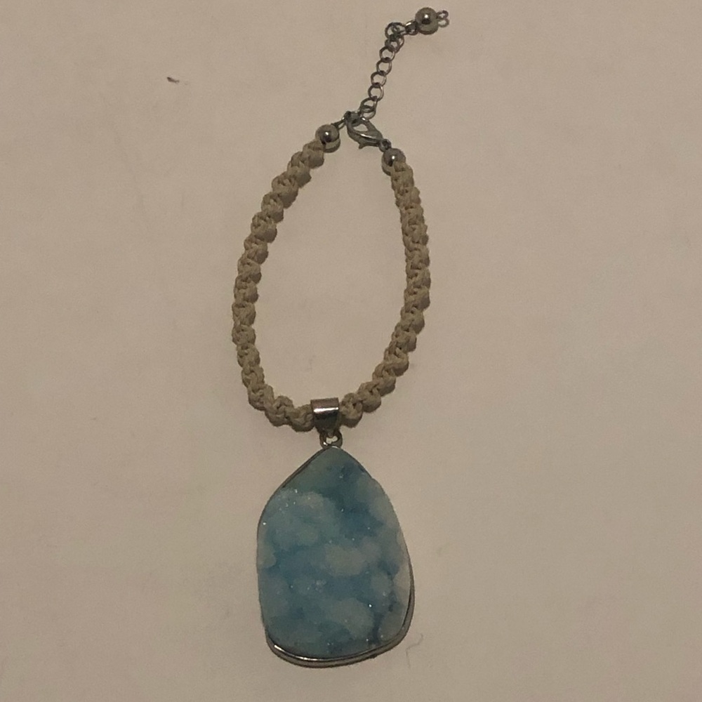 Blue Stone Pendant Bracelet
